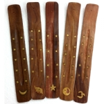  Wooden Incense Holder. Flat Ashcatcher 